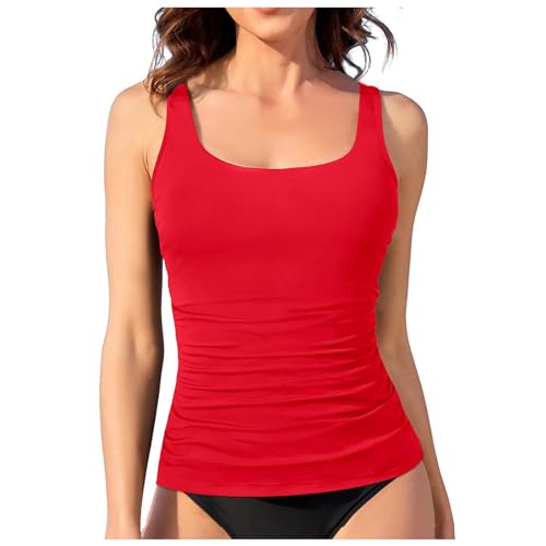 Generisch Damen Tankini Oberteil Bademode Badeanzug Strandbekleidung Swimwear Mode Beachwear Sporttop Frauen Bekleidung Alltag Bikini Große Größen Bademode Push Up Tankini Oberteil von Generisch