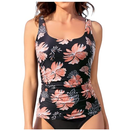 Generisch Damen Tankini Oberteil Bademode Badeanzug Strandbekleidung Swimwear Mode Beachwear Sporttop Frauen Bekleidung Alltag Bikini Große Größen Bademode Push Up Tankini Oberteil von Generisch