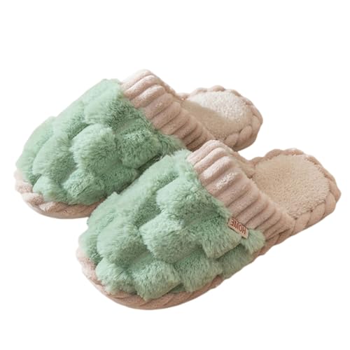 Generisch Damen Teddy-Fleece-Hausschuhe Memory Foam Hausschuhen Rutschfester Pantoffeln Slipper Baumwolleschuhe Antirutsch Bequeme Outdoor/Indoor von Generisch