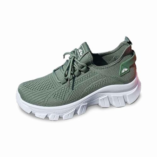 Generisch Damen Walkingschuhe Barfußschuhe Netz-Up-Sportschuhe Anti-Rutsch rutschfest Schuhe Outdoor Wander Sportschuhe Plantarfasziitis Linderung Slip On von Generisch
