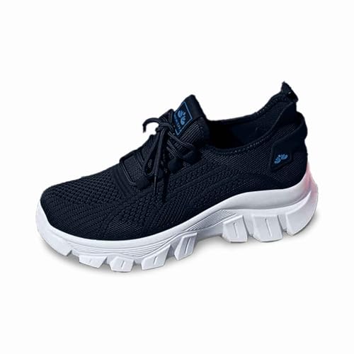 Generisch Damen Walkingschuhe Barfußschuhe Netz-Up-Sportschuhe Anti-Rutsch rutschfest Schuhe Outdoor Wander Sportschuhe Plantarfasziitis Linderung Slip On von Generisch