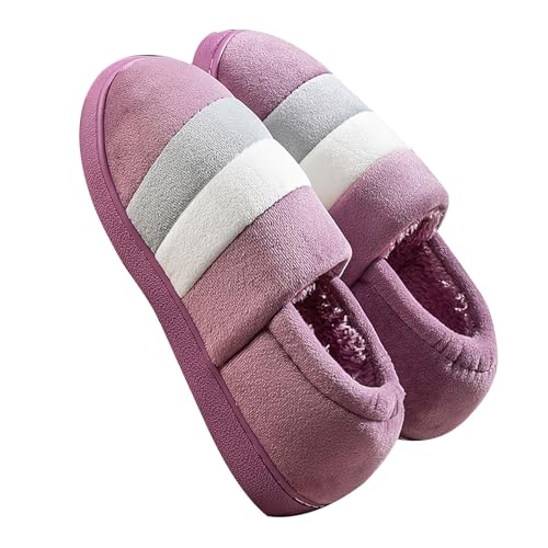 Generisch Damen Warme Hausschuhe Hausschuhe Damen Winter Schlappen Haus Schuhe Für Paare Warme Kuschel Memory Foam Filzpantoffeln Rutschfeste Weiche Bequeme Hallux Teenager Mädchen von Generisch