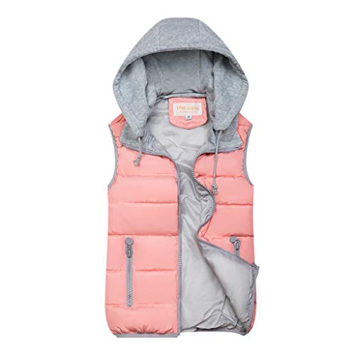 Generisch Damen Westen Mit Kapuze Für Leichte Daunenweste Outdoor Steppweste Große Größe Sportweste Kurze Winterweste Warm Ärmellose Weste Elegante Winterjacke Kurze Reiseweste Daunenjacke von Generisch