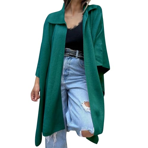 Generisch Damen Winter Mantel A-linie Wintercoat Lang Winterjacke Revers Zweireihiger Coat Knielang Trenchcoat Winter Elegant Jacke Outwear üBergangsmantel Damen Lange Jacke Damen Winter GroßE GrößEn von Generisch