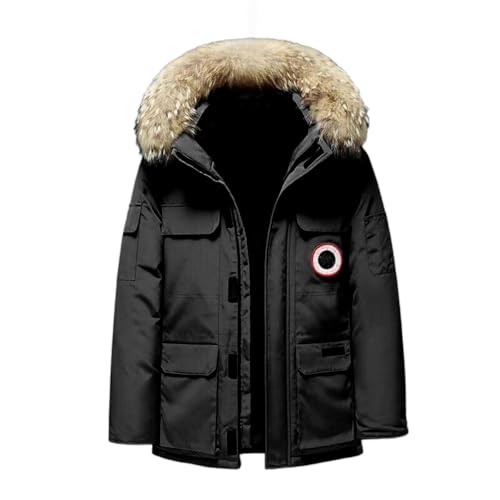 Generisch Damen Winter Mantel mit Kapuze Warmer Wasserdicht Lang Jacke Steppmantel Female Daunenmantel Winterjacke Daunenjacke Steppjacke Parka Winterparka,Winterjacke Mit Fell Damen von Generisch