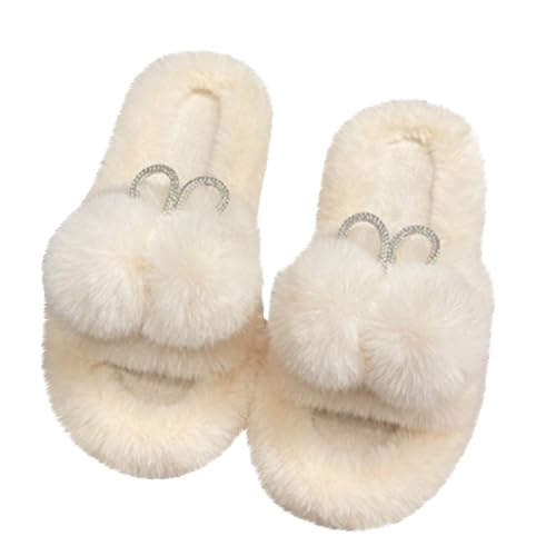 Generisch Damen Winter rutschfest Warme Hausschuhe Memory Foam Plüsch Pantoffeln von Generisch