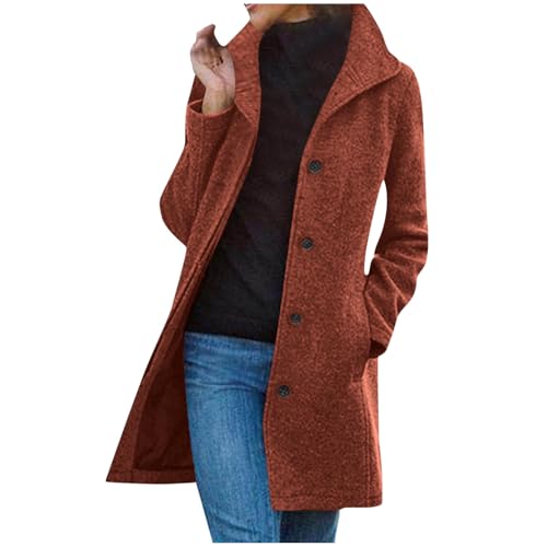 Generisch Damen Winterjacke Urlaub Outdoorjacke Mode Fleecejacke Parka Lockerer Trenchcoat Luftig Jacken Fleece Warme Modemantel Verdickene Übergangsjacke Basic Wintermantel Schickes Winterparka von Generisch