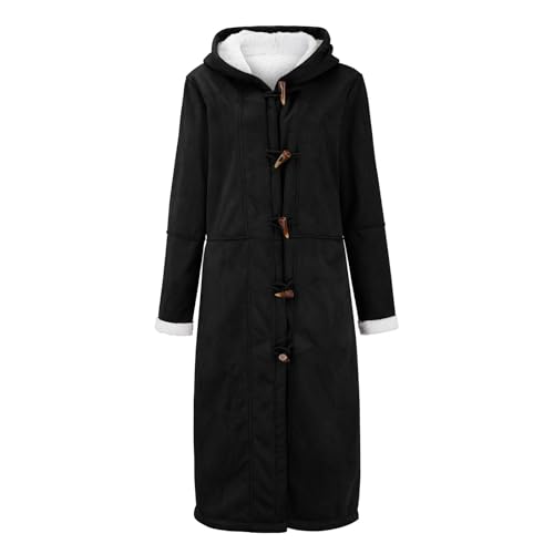 Generisch Damen Wintermantel Warmer Steppmantel lang mit Abnehmbarer Kapuze XS-XXL Winterjacken Damen Schwarzer Taillierter Mantel Lang Generisch Damen Wintermantel Warmer Steppmantel lang mit Abnehmbarer Kapuze XS-XXL Winterjacken Damen Schwarzer Taillierter Mantel Lang von Generisch