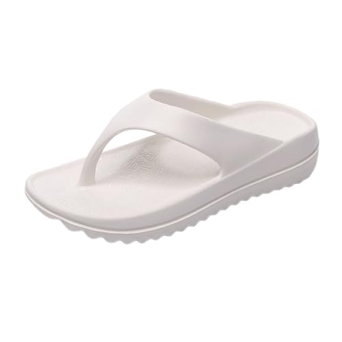 Generisch Damenschuhe 38 Flip-Flops für Damen mit Fußgewölbeunterstützung, weiche Zehensandalen mit Kissen Damen Schuhe Mit Absatz 41 (White, 39) von Generisch