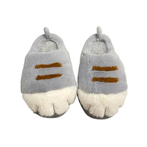 Generisch Damenschuhe 38 Rot Winter Bequeme Home Warm Drag Damen Plateau Hausschuhe Schwarze Schuhe Damen Winter (Grey, 37) von Generisch