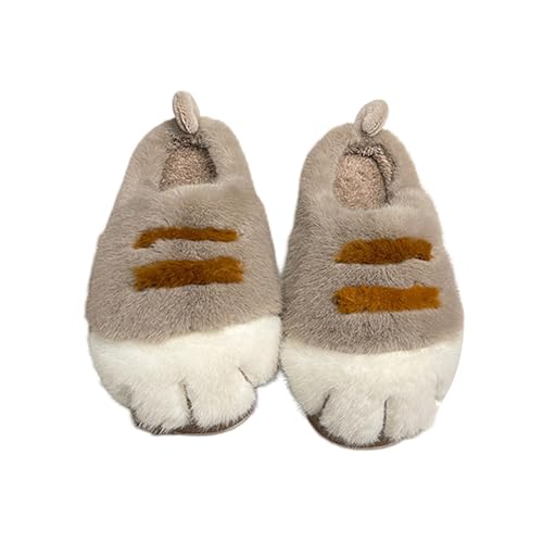 Generisch Damenschuhe 38 Rot Winter Bequeme Home Warm Drag Damen Plateau Hausschuhe Schwarze Schuhe Damen Winter (Khaki, 37) von Generisch