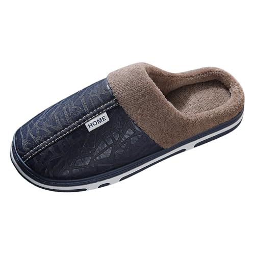 Generisch Damenschuhe Schwarz Boots Paar Winter einfarbig Hause warm gepolstert Outdoor Baumwolle Schuhe Hausschuhe Damen Schuhe 39 Schwarz (Navy, 43) von Generisch