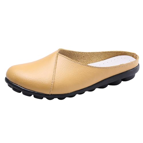 Generisch Damenschuhe Silber 40 Einfarbige vielseitige Mode-Low-Top-Flache Schuhe für Damen, große Freizeitschuhe für Damen Damen Schuhe Rot 36 (Yellow, 44) von Generisch