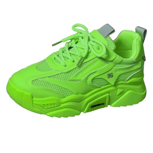 Generisch Damenschuhe Sneakers Damen Herbst- und Wintermode Rundkopf Schnürschuhe Freizeitschuhe mit Dicker Sohle Laufschuhe Damen Sneaker Mit Keilabsatz (Other, 36) von Generisch