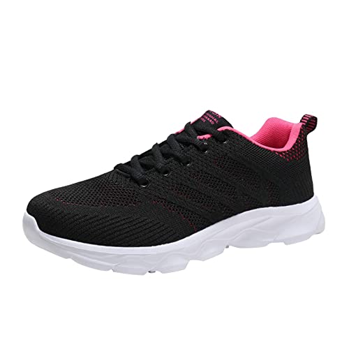 Generisch Damenschuhe Sommer Leichte Mesh Lässige Reiseschuhe Turnschuhe rutschfeste Laufschuhe Weiße Sneaker Schuhe Damen Hoch (Red, 37) von Generisch