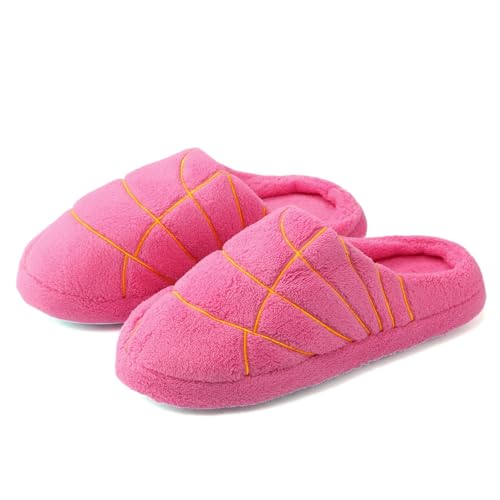 Generisch Damenschuhe Süße Hausschuhe für Zuhause, rutschfest, für die Jahreszeit, Stoff, Bunte Hausschuhe Ballerina Schuhe Damen Schwarz (RD1, 39) von Generisch