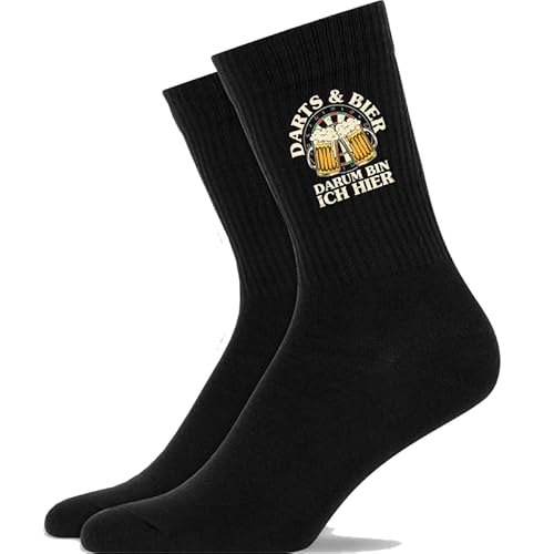 Generisch Dart Dartspieler Dartscheibe Dartsport-Fan - Atmungsaktive Sportsocken Tennissocken Crew Socks Baumwolle Socken von Generisch