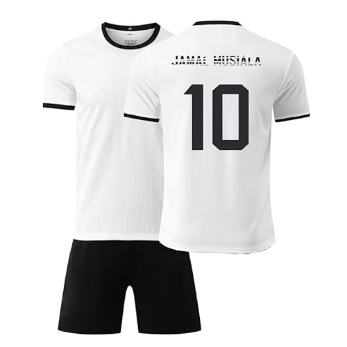 Generisch Deutschland Retro Trikot Musiala #10 25/26 Heimtrikot,10 Musiala Trikot für Kinder/Herren/Damen,Authentisch,Atmungsaktiver Stoff,Geschenk für Fußballfans von Generisch