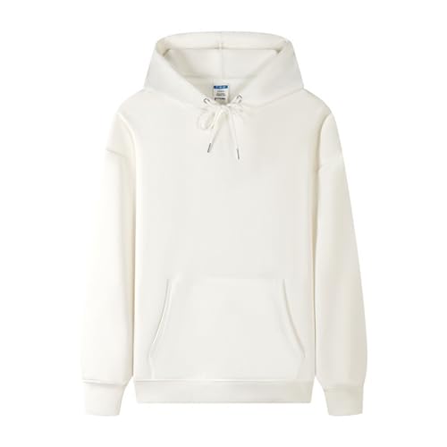 Generisch Die Discounter Hoodie Herren 4XL Classic Einfarbig Kapuzenpullover für Paare Große Größen Sweatshirt mit Kapuze Unisex Langarm Pullover Basic Autumn Partner Pulli Freizeit Taschen von Generisch