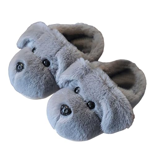 Generisch Dinosaurier Schuhe Kinder Winter Niedlichen Cartoon Hausschuhe Für Jungen Und Mädchen Babyschuhe Warm (Grey, Little Child) von Generisch