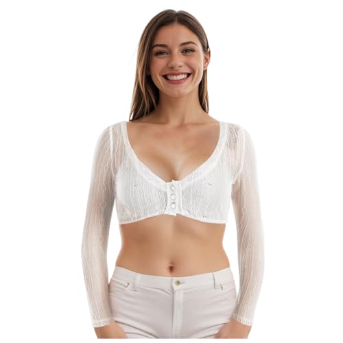 Generisch Dirndl Bluse Damen Dirndlbluse Dirndlbluse Langarm DirndlBlusen Knopfleiste V Ausschnitt Dirndlblusen Tracht Bluse Trachtenbluse Transparent Dirndlstern Blusen Trachtenblusen für (White, S) Generisch Dirndl Bluse Damen Dirndlbluse Dirndlbluse Langarm DirndlBlusen Knopfleiste V Ausschnitt Dirndlblusen Tracht Bluse Trachtenbluse Transparent Dirndlstern Blusen Trachtenblusen für (White, S) von Generisch