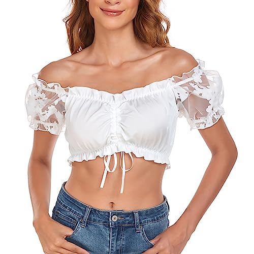 Generisch Dirndl Bluse Damen Dirndlblusen Elegante Halbarm Spitze Dirndlbluse Weiß Trachtenbluse Kurzarm Tracht Blusen Oktoberfest Kostüm Hemdbluse Dirndl Mit Bluse Für Oktoberfest Generisch Dirndl Bluse Damen Dirndlblusen Elegante Halbarm Spitze Dirndlbluse Weiß Trachtenbluse Kurzarm Tracht Blusen Oktoberfest Kostüm Hemdbluse Dirndl Mit Bluse Für Oktoberfest von Generisch