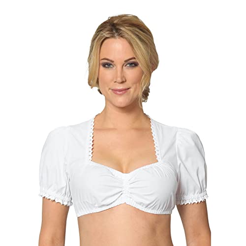 Generisch Dirndl Bluse Damen Spitze Dirndlbluse Hochgeschlossen Elegante Halbarm Oktoberfest Kostüm Dirndlbluse Spitze Dirndl Bluse Dirndl Damen Bluse Weiß Dirndl Bluse Damen von Generisch