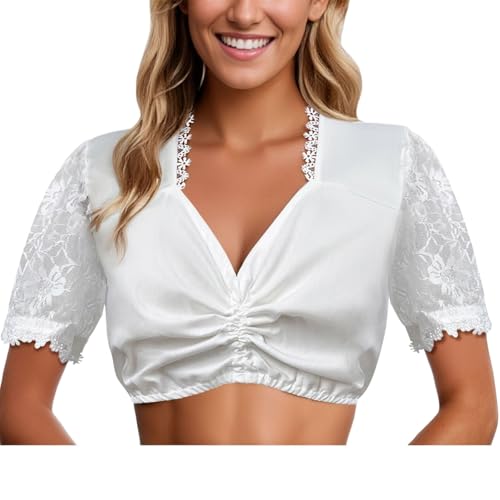 Generisch Dirndl Bluse Damen Spitze Dirndlbluse Weiß Trachtenbluse V-Ausschnitt Dirndlblusen Halbarm Oktoberfest Spitzenbluse mit Knopf Bluse Dirndl Weiß Spitze Trachten,Trachtenbluse Damen Generisch Dirndl Bluse Damen Spitze Dirndlbluse Weiß Trachtenbluse V-Ausschnitt Dirndlblusen Halbarm Oktoberfest Spitzenbluse mit Knopf Bluse Dirndl Weiß Spitze Trachten,Trachtenbluse Damen von Generisch