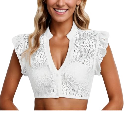 Generisch Dirndl Bluse Damen Weiß - Traditionelle Trachtenbluse Damen mit Flügelärmel &Spitzenbluse - Dirndl Bluse zum Knöpfen in Grün,Schwarz Dirndlblusen Trachtenblusen Dirndlbluse Generisch Dirndl Bluse Damen Weiß - Traditionelle Trachtenbluse Damen mit Flügelärmel &Spitzenbluse - Dirndl Bluse zum Knöpfen in Grün,Schwarz Dirndlblusen Trachtenblusen Dirndlbluse von Generisch