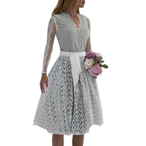 Generisch Dirndl Damen Midi 3-Teilig Trachtenkleid Trachtenmode Oktoberfest Damen Outfit mit Elegant Dirndlkleid, weißer Dirndlbluse und Dirndlschürze Generisch Dirndl Damen Midi 3-Teilig Trachtenkleid Trachtenmode Oktoberfest Damen Outfit mit Elegant Dirndlkleid, weißer Dirndlbluse und Dirndlschürze von Generisch