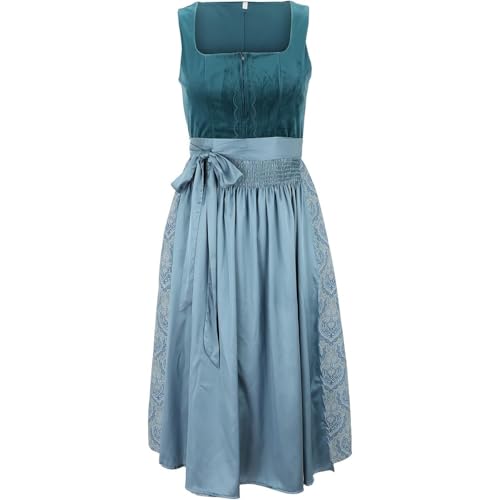 Generisch Dirndl Damen Midi Oktoberfest Trachtenkleid Trachtenrock Dirndl-Komplettsets Lang Festlich Große Größen Dirndlkleid Dirndlbluse Elegant Retro Dirndlkleider Trachtenmode von Generisch