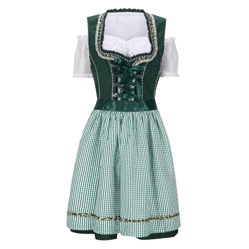 Generisch Dirndl Damen Midi Trachtenkleid Trachtenrock Dirndlbluse Dirndlschürze für Oktoberfest Outfit Generisch Dirndl Damen Midi Trachtenkleid Trachtenrock Dirndlbluse Dirndlschürze für Oktoberfest Outfit von Generisch