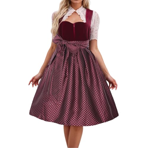 Generisch Dirndl Damen midi Lang Trachtenkleid Trachtenrock Dirndl-Komplettsets Trachten Damen mit Dirndlschürze Dirndlbluse Oktoberfest Outfit Dirndelkleider Generisch Dirndl Damen midi Lang Trachtenkleid Trachtenrock Dirndl-Komplettsets Trachten Damen mit Dirndlschürze Dirndlbluse Oktoberfest Outfit Dirndelkleider von Generisch