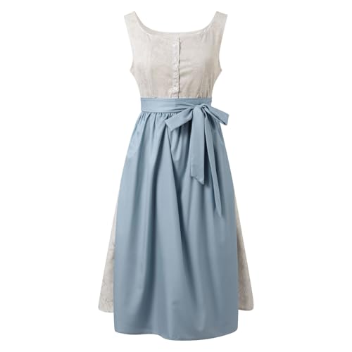 Generisch Dirndl Damen midi Lang Trachtenkleid Trachtenrock Dirndl-Komplettsets Trachtenmode Trachten Damen Dirndlschürze Dirndlbluse Oktoberfest Dresses Dirndlkleid von Generisch