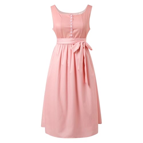 Generisch Dirndl Damen midi Lang Trachtenkleid Trachtenrock Dirndl-Komplettsets Trachtenmode Trachten Damen Dirndlschürze Dirndlbluse Oktoberfest Dresses Dirndlkleid von Generisch