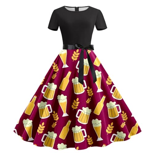 Generisch Dirndl Für Damen Trachtenmode Kleid Für Oktoberfest Spitzen Dirndlschürze Midi Kleid Für Oktoberfest Dirndl Für Damen von Generisch