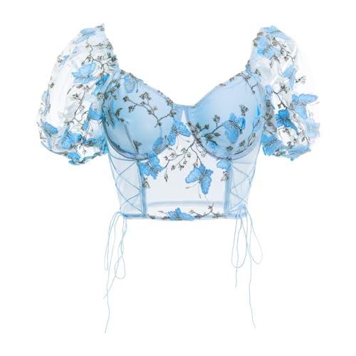 Generisch Dirndlbluse Damen Dirndl Weiß Moden Dirndlblusen Oberteile Spitze Elegant Oktoberfest Bluse Spitzenbluse Moden Schlicht Blickdicht Trachtenbluse Blusenshirt Sexy Kurzarm Tops Dirndlbluse von Generisch