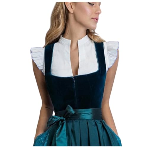Generisch Dirndlbluse Spitze Trachtenbluse Damen Dirndl Bluse Weiß V Ausschnitt Kurzarm Spitze Tracht Bluse Schwarz Elegante Halbarm Bluse Oktoberfest Kostüm Dirndlblusen Spitzenbluse Damen Elegant von Generisch