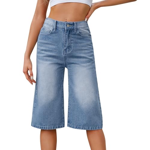 Generisch Dreiviertel Hose Damen, 3/4 Hose Damen Jeans Dreiviertel Hose Weites Bein Damenjeans Stoffhose Denim Leichte Baggy Sommerhose Jeanshose Caprihose Generisch Dreiviertel Hose Damen, 3/4 Hose Damen Jeans Dreiviertel Hose Weites Bein Damenjeans Stoffhose Denim Leichte Baggy Sommerhose Jeanshose Caprihose von Generisch