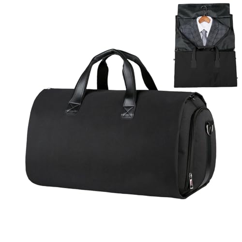 Generisch Duffle-Kleidertasche, Handgepäck-Kleidertasche - Faltbare Reisetasche für Herren,Handgepäck-Kleidertasche, umwandelbare Reisetasche mit Schultergurt, 2-in-1-Wochenendtasche für Männer und von Generisch