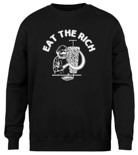 Generisch Eat The Rich Doner Schwarzer Unisex-Pullover, Geschlechtsloser Rundhalsausschnitt von Generisch