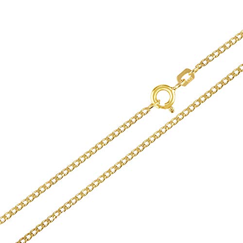 Generisch Echtgold 8 kt 333 Gold Goldkette Panzerkette Halskette Kette Collier Schmuck verschiedene Breiten und Längen (45, Breite 2,0 mm) von Generisch
