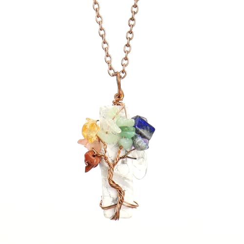 Generisch Edelstein Kette,Verstellbare Wachsseil-Mode-Halskette Mit Natürlichem Edelstein-Kristallsäulenanhänger, Energieschmuck Für Männer Und Frauen, Weiß/Türkis Generisch Edelstein Kette,Verstellbare Wachsseil-Mode-Halskette Mit Natürlichem Edelstein-Kristallsäulenanhänger, Energieschmuck Für Männer Und Frauen, Weiß/Türkis von Generisch