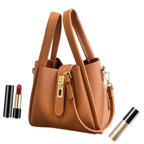 Generisch Eimerhandtasche - Trendige Vintage Shopper Tasche | Reisezubehör Für Büro Aufbewahrung Dating Radfahren Pendeln Wandern Camping Einkaufen Fitness Outdoor von Generisch