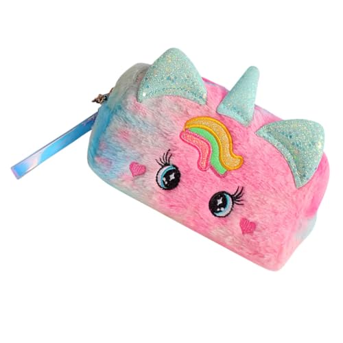 Generisch Einhorn Federmäppchen Kleine Make Up Tasche Für Geldbörse Beauty Tasche Make Up Taschen Für Frauen Kleine Cartoon Tasche Kleine Make Up Tasche Kosmetiktaschen Mini Make Up von Generisch