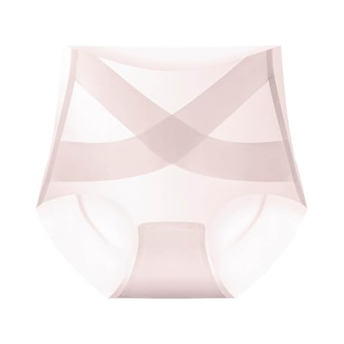 Generisch Eisseide Slips Damen Bauch Weg Hohe Taille Slip Ultra Dünn Hipster Durchsichtige Panties Seamless Stretch Unterhose Atmungsaktiv Briefs Einfarbig Weich Underwear Light Rosa L von Generisch