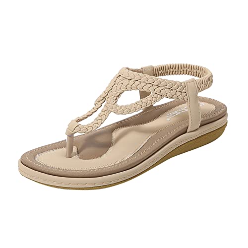 Generisch Elegant Breite Füße Sommerschuhe,OrthopäDische Hausschuhe Arch Support Extra Weit Schnell Trocknende Strandschuhe Arch Support Orthotic （Braun, Größe 36-43） von Generisch