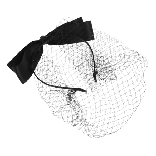 Gesichtsschleier Für Frauen Netzschleier-stirnband Schwarzer Schleier Baskenmütze Mit Schleier Trauerkopfbedeckung von Generisch