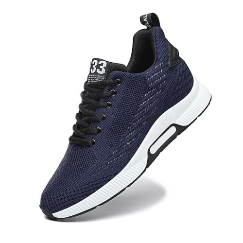 Generisch Elevator Schuhe Männer Elevator Sneakers Unsichtbare Höhe Erhöhung 2,4 Zoll Taller Elevator Sport Mesh Höhe Boosting Schuhe (Blue,8 Women/6.5 Men) von Generisch