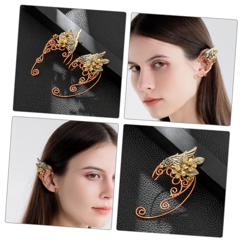 Generisch Elfen Ohrringe Ohrmanschette Handgefertigt Ohrschmuck für Frauen Einzigartige Form Eleganter Look für Hochzeit Festival Cosplay Halloween Party ohne Piercing von Generisch